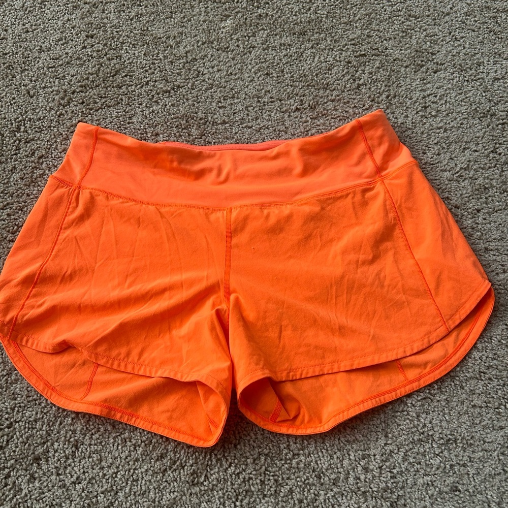 lululemon athletica Orange Athletic Shorts